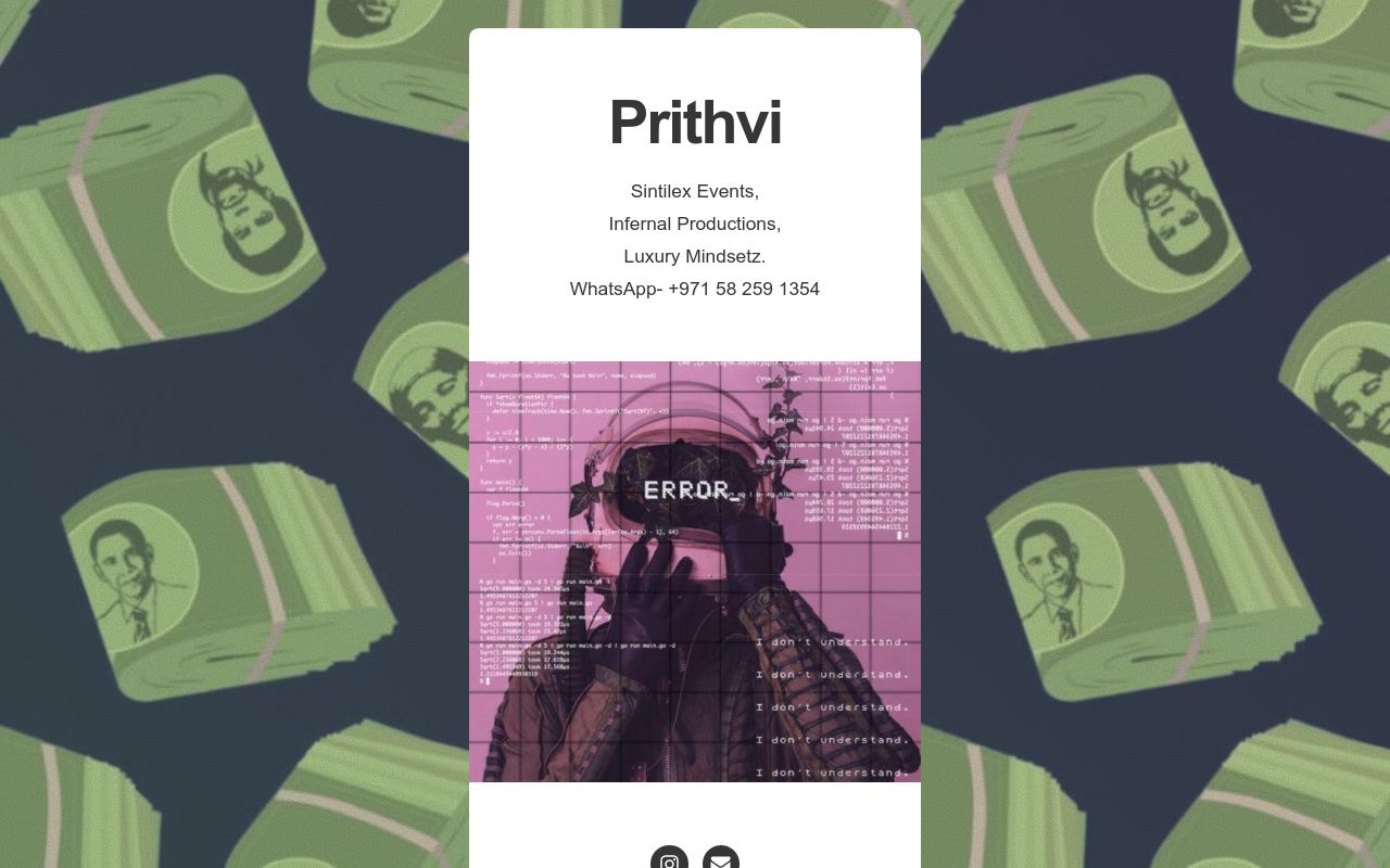 Carrd profile picture for @prithvi